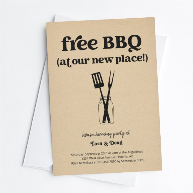 Invitation Amusant Amusant Gratuit BBQ Fête de réchauffement  (Créateur téléchargé)