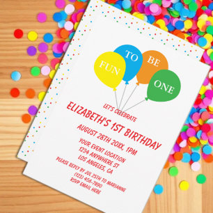 Invitation Amusant d'être un 1er anniversaire