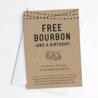 Amusant Gratuit Bourbon Anniversaire Fête Invitati