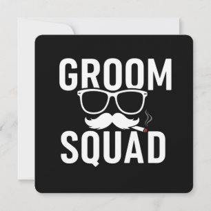 Invitation Amusant Groom Squad Mariage Party Design