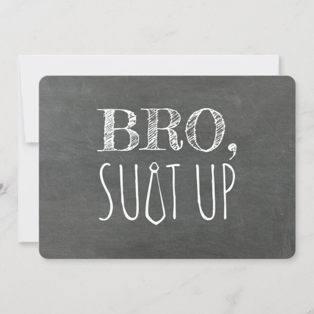 Invitation Amusant Groomsman ou Best Man (Devant)