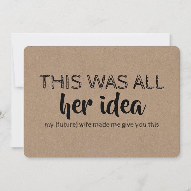 Invitation Amusant Groomsman ou Best Man (Devant)