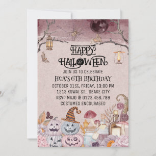Invitation Amusant Happy Halloween Anniversaire de enfant Par
