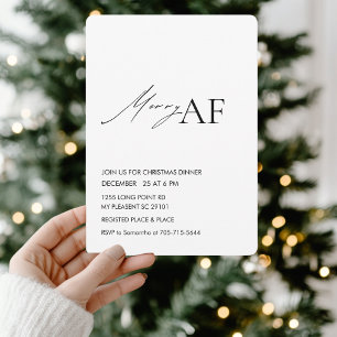 Invitation Amusant Joyeux Fête de Noël AF