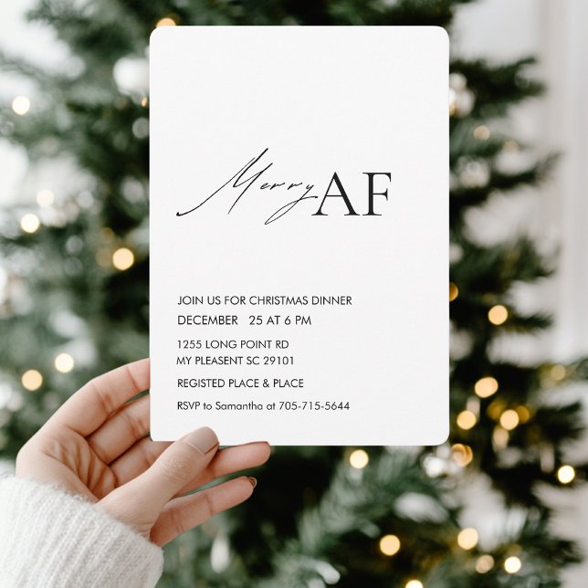 Invitation Amusant Joyeux Fête de Noël AF (Créateur téléchargé)