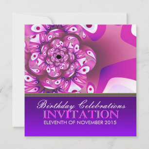 Invitation Amusant Joyeux rose scintillant Anniversaire Fête
