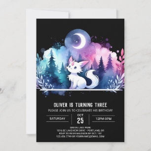 Invitation Amusant Petit Chat Anniversaire