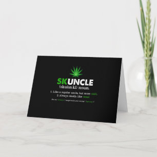 Invitation Amusant Skuncle Fumeur de mauvaises herbes Oncle L