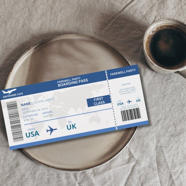 Invitation Amusant Sortir de la fête, billet d'embarquement (Créateur téléchargé)