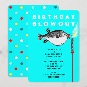 Invitation Amusante fête d'anniversaire