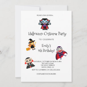 Invitation Amusante fête des Anniversaires de enfants du cost