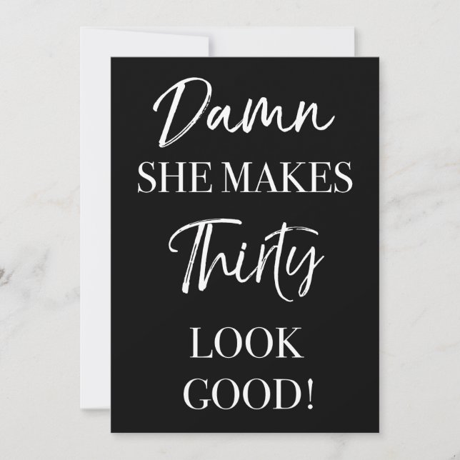 Invitation Amusante fête du 30e anniversaire (Devant)