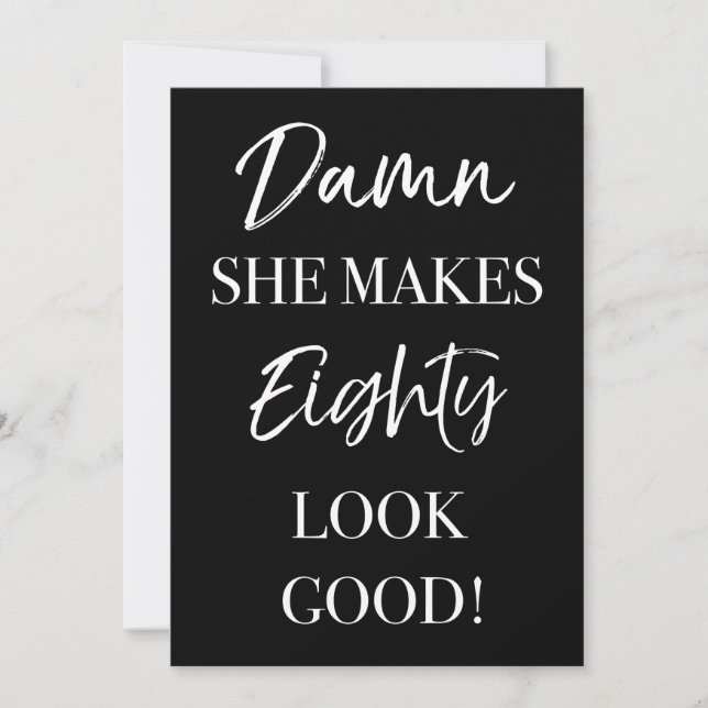 Invitation Amusante fête du 80e anniversaire (Devant)