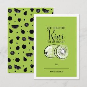 Invitation Amusante Pun Fruit Kiwi Classroom Valentine Card