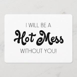 Invitation Amusante servante / femme d'honneur