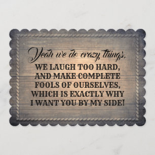 Invitation Amusante servante / femme d'honneur