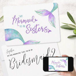 Invitation Amusante Sirène pour être Soeurs Bridesmaid Propos