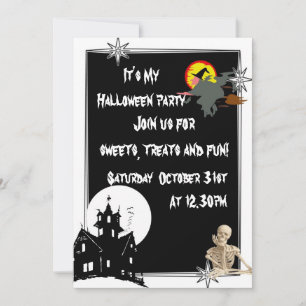 Invitation Amusants enfants éffrayant Halloween