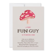 Amusants Guy Champignons Thème anniversaire invita