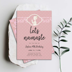 Invitation Amusants Lets Namaste Women 40e anniversaire Tea P