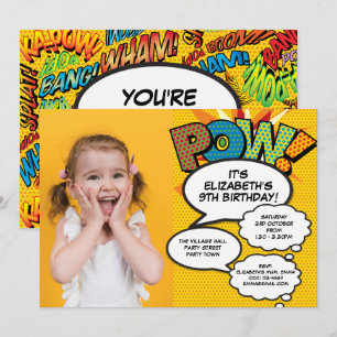 Invitation Amusants Moderne Anniversaire Fête Photo Comique N