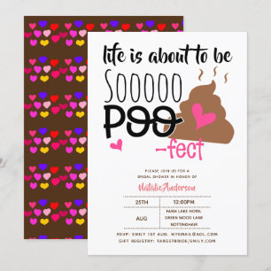 Invitation Amusants POOP Emoji La vie est un peu trop d'amour