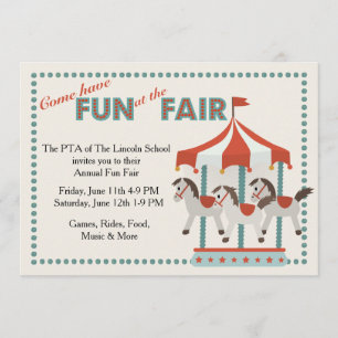 Invitation Amusement à la foire d'invitation