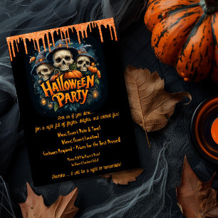 Invitation Amusement Adulte Halloween Costume de crâne fête
