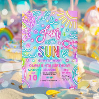 Amusement Dans La Piscine Soleil Anniversaire Fête