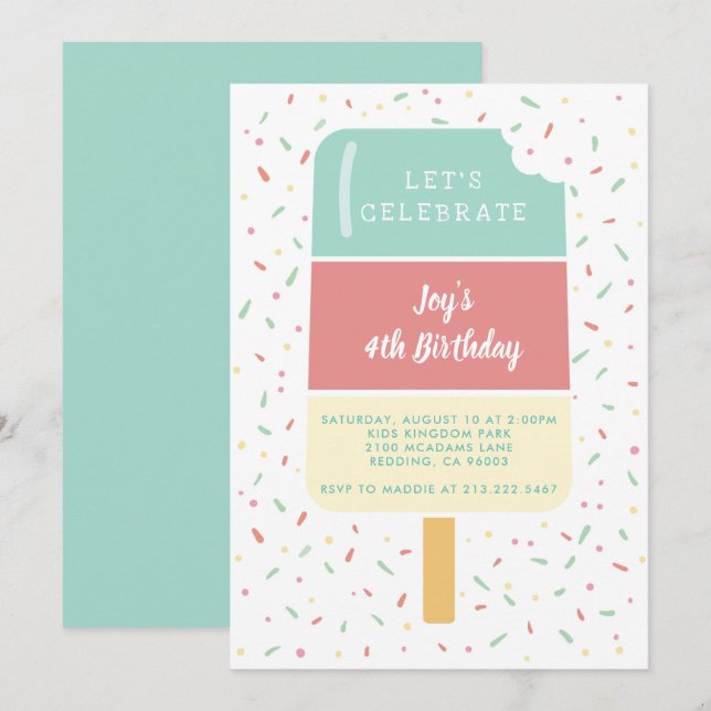 Invitation Amusement d'été (Devant / Derrière)