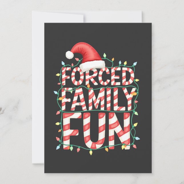 Invitation Amusement familial forcé T-shirt familial amusant (Devant)