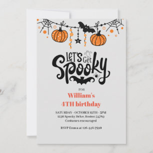 Invitation Amusons-nous Éffrayant pour les enfants d'Hallowee