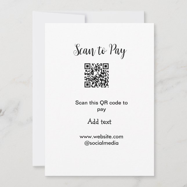 Invitation Analyser pour payer scanner code QR ajouter des dé (Devant)