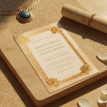 Ancien Papyrus Royal Gold Lotus Mariage égyptien