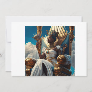 Invitation ancienne femme africaine-égyptienne