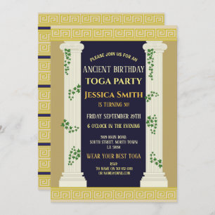 Invitation Ancienne fête d'anniversaire de Toga Ivy