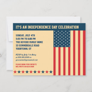 Invitation Ancienne fête de l'indépendance de la gloire Invit