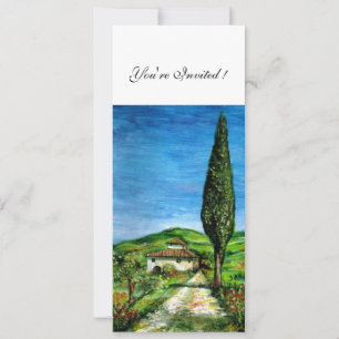 Invitation ANCIENNE MAISON DE FERME EN CHIANTI, bleu vert rou