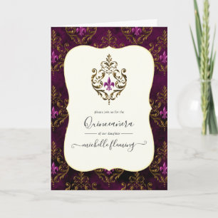 Invitation Ancienne or Elégance Quinceañera