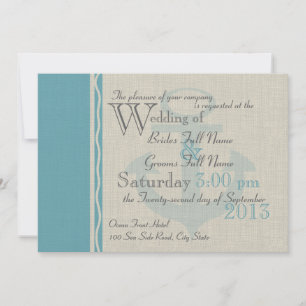 Invitation Ancré avec Love Ocean Side Mariage