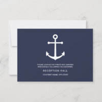 Ancre bleue marine Nautique Réception de mariage