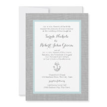 Ancre Grey Burlap Beach Mariage