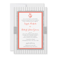 Ancre Gris Gris Gris Mariage corail