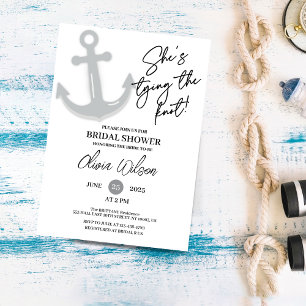 Invitation Ancre Jouer le noeud Fête des mariées nautique