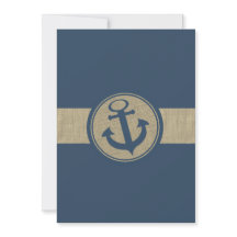 Ancre Marine Blue Stripes Beach Mariage