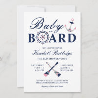 Ancre Nautique Bébé à bord Baby shower fille