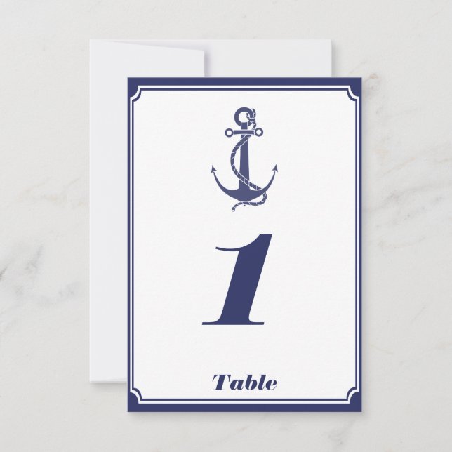 Invitation Ancre nautique sur Mariage de la Marine (Devant)