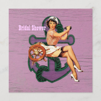 Invitation ancrez la rétro goupille vers le haut de la douche