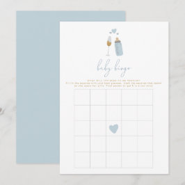 Invitation ANDI Blue Poppin' Bouteilles Baby shower Bingo Jeu