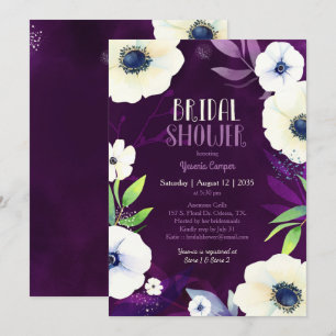 Invitation Anemone Dream Purple Fête des mariées